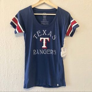 Forty Seven Brand Tops - Texas Rangers Official Team Tee Shirt Forty Seven Brand Tops - Texas Rangers Official Team Tee Shirt